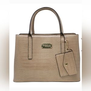 Bebe Satchel purse with long strap and coin wallet